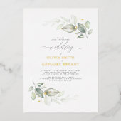 Invitation En Aluminium Dreamy Elegant Verdure Soft Minimal Mariage (Recto)