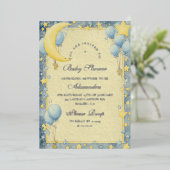 Invitation En Aluminium Dreamy Night Sky Baby shower (Debout devant)