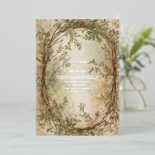 Invitation En Aluminium Dried Fan Palm Oasis Botanical Wedding  (Debout devant)