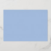 Invitation En Aluminium Dusty Blue Bow Elegant Minimalist Modern Baptism (Verso)