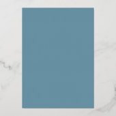 Invitation En Aluminium Dusty Blue Burnt Orange aquarelle Floral (Verso)