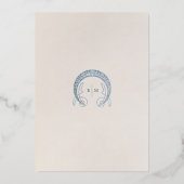 Invitation En Aluminium Dusty Blue Cornflower Mariage Art Nouveau Mucha (Verso)