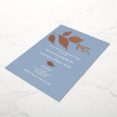 Invitation En Aluminium Dusty Blue Rose Gold (Rotation)