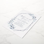 Invitation En Aluminium Dusty Blue Rose Gold Rustic Diner de répétition (Rotation)