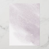 Invitation En Aluminium Dusty Gold et Fête des mariées Mauve (Verso)