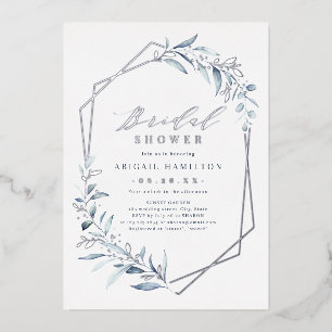 Invitation En Aluminium Dusty Greenery Rose Gold Rustic Fête des mariées h