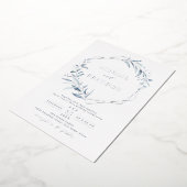 Invitation En Aluminium Dusty Greenery Silver Mariage géométrique Rustique (Rotation)