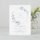 Invitation En Aluminium Dusty Greenery Silver Mariage géométrique Rustique (Debout devant)