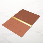 Invitation En Aluminium Dusty Orange Terracotta Gold Foil Mariage (Rotation)