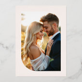 Invitation En Aluminium Dusty Rose & Rose Gold Tropical Pineapple Wedding (Verso)