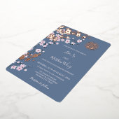 Invitation En Aluminium Dusty Rose Rose Mariage chinois (Rotation)