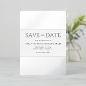 Invitation En Aluminium Économisez la date de mariage moderne tendance de (Debout devant)