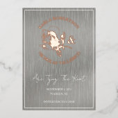 Invitation En Aluminium Économisez La Date Tying The Knot Foil Card (Recto)