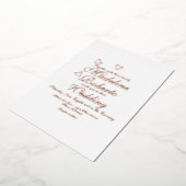 Invitation En Aluminium Écriture Cœurs Mariage Pressé  (Rotation)