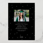 Invitation En Aluminium Écriture de diplôme simple moderne graduation phot (Verso)