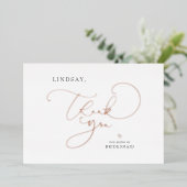 Invitation En Aluminium Éditable Couleur Cute Script Bridesmaid Merci (Debout devant)