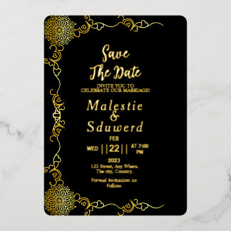 Invitation En Aluminium Effacer Acrylique Mariage Luxe Enregistrer la date