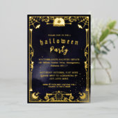 Invitation En Aluminium Éffrayant Elegrit Spirit Halloween Party Tarot Car (Debout devant)