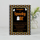 Invitation En Aluminium Éffrayant un 1er anniversaire (Debout devant)