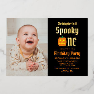 Invitation En Aluminium Éffrayant un 1er anniversaire