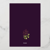 Invitation En Aluminium Éggplant pourpre Ranunculus Floral (Verso)