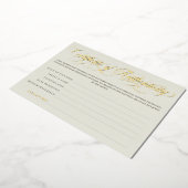 Invitation En Aluminium Eggshell Gold Swirls Certificat d'authenticité (Rotation)