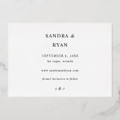 Invitation En Aluminium Ele Chic 5 Multi Photo Enregistrer la date (Verso)