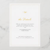 Invitation En Aluminium Élégance classique Script Détails Mariage simple (Recto)