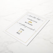 Invitation En Aluminium Élégance simple, ENREGISTRER LA DATE, (Rotation)