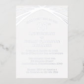 Invitation En Aluminium Élégant 25e anniversaire de Mariage sur mesure (Recto)