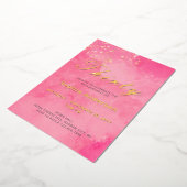 Invitation En Aluminium Élégant 30e anniversaire rose (Rotation)