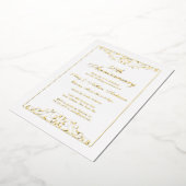 Invitation En Aluminium Élégant 50e anniversaire de Mariage Gold (Rotation)