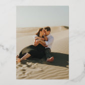 Invitation En Aluminium Élégant Arc Monogramme Photo Or (Verso)