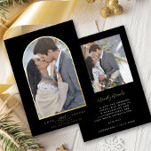Invitation En Aluminium Elegant Arch Amour & Remerciements Photo Mariage R