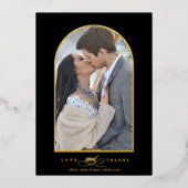 Invitation En Aluminium Elegant Arch Amour & Remerciements Photo Mariage R (Recto)