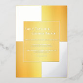 Invitation En Aluminium Élégant Argent Classique Et Or Mariage Chic Modern (Recto)