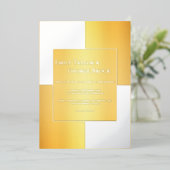 Invitation En Aluminium Élégant Argent Classique Et Or Mariage Chic Modern (Debout devant)