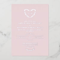 Elégant Argent et Misty Rose Mariage de couronne d