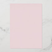 Invitation En Aluminium Elégant Argent et Misty Rose Mariage de couronne d (Verso)