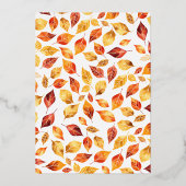 Invitation En Aluminium Élégant automne laisse Rustic Boho Mariage (Verso)