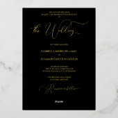 Invitation En Aluminium Élégant B&W Mariage Tux & Robe Mariage formel (Verso)