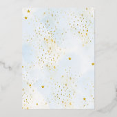 Invitation En Aluminium Elégant Baby shower Citrouille Blue Little (Verso)