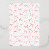 Invitation En Aluminium Élégant Baby shower fille de la coquette de la cou (Verso)