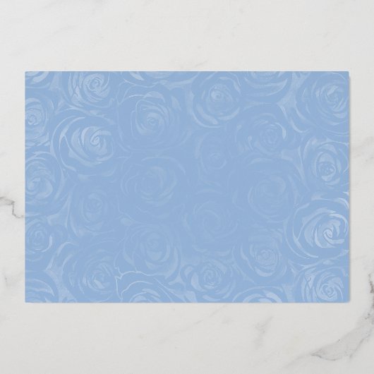 Invitation En Aluminium Élégant bébé bleu Quinceanera Princesse Photo Phui (Verso)