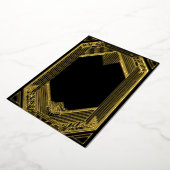 Invitation En Aluminium Elegant Black and Gold Art Deco Wedding (Rotation)