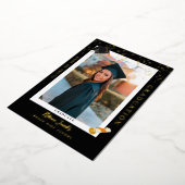 Invitation En Aluminium Élégant Black Graduation Photo Annouement (Rotation)