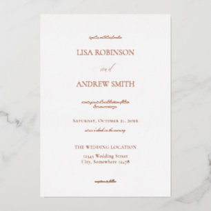 Invitation En Aluminium Élégant blanc