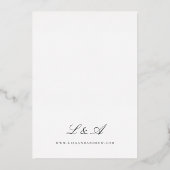 Invitation En Aluminium Élégant blanc (Verso)