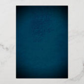 Invitation En Aluminium Elégant Blue Gold Tiara Rose Quinceanera (Verso)