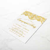 Invitation En Aluminium Elegant Brocade Lace Photo Engagement Party (Rotation)